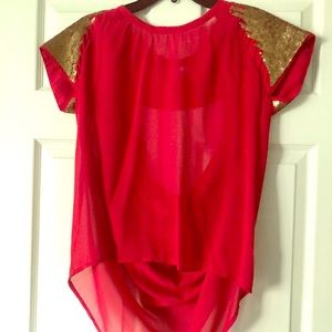 Red Sheer Top